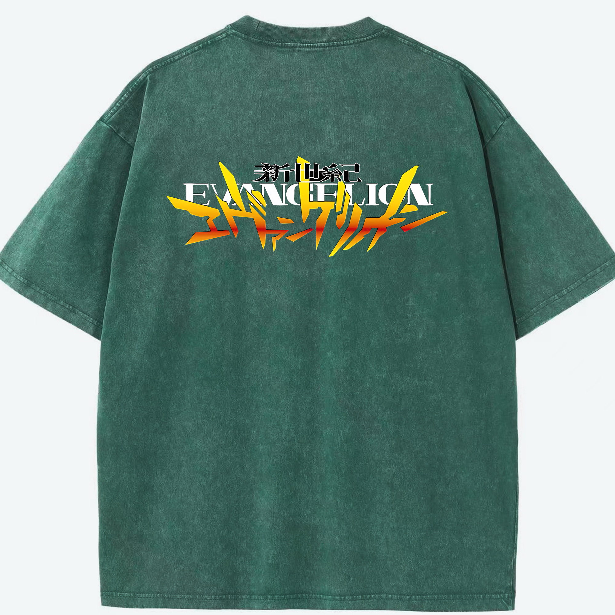 （画像用） EVA 新世紀エヴァンゲリオン 綿100% ヴィンテージ風 半袖Tシャツ（背面プリント）